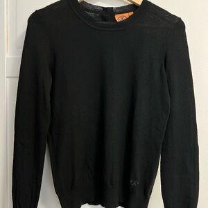 Tory Burch Black Cashmere Crew Pullover Sweater